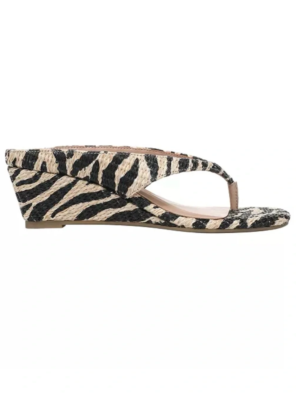 I.N.C International Concepts Carliee Thong Wedge Sandals With Zebra Print Design